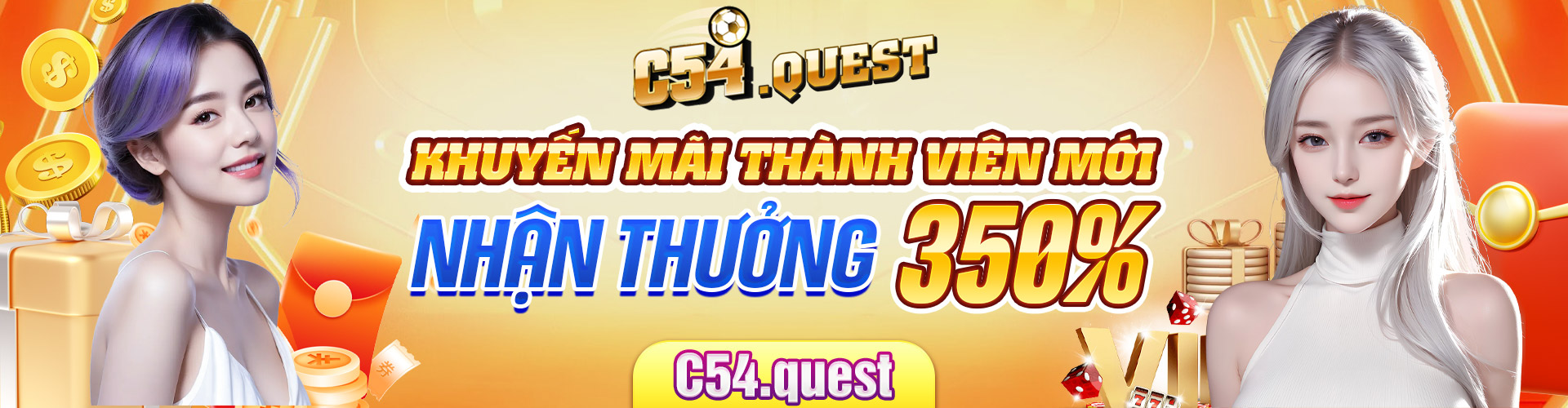 khuyến mãi thành viên mới c54 nhận thưởng 350%